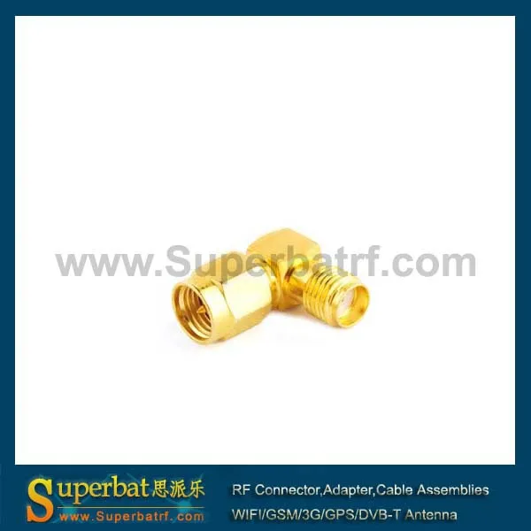 Superbat SMA адаптер SMA штекер SMA гнездо правый угол RF коаксиальный разъем