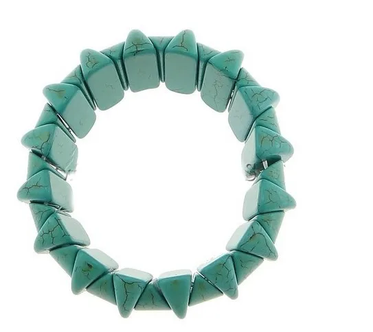 5 шт. Новое поступление специальные Стиль камень Howlite браслет эластичность strench браслет женские Вечерние