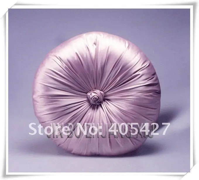 Роскошный искусственный шелк круглая подушка с изображением тыквы Подушка с наполнением ручной работы Роза Dec домашняя комната диван автомобиль Красота Оптом FG701