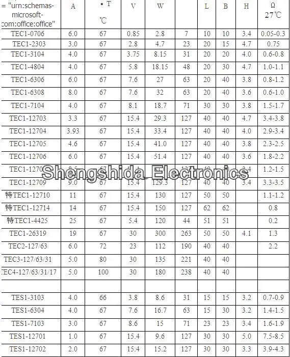 SXDOOL Пельтье TES1-12701 30*30 мм 1A 15,4 в 8,7 Вт 127 Пар 30*30 мм Термоэлектрический охладитель Пельтье пластина гарантия производителя