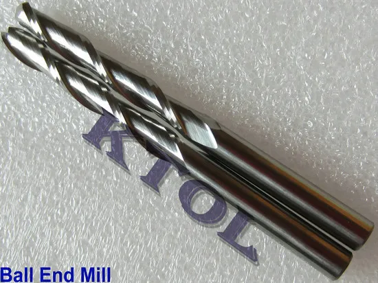 5 шт. 6*42 мм 2 Флейта мяч Nosed Endmill фрезы, карбида гравировальные инструменты для 3D резьба по дереву