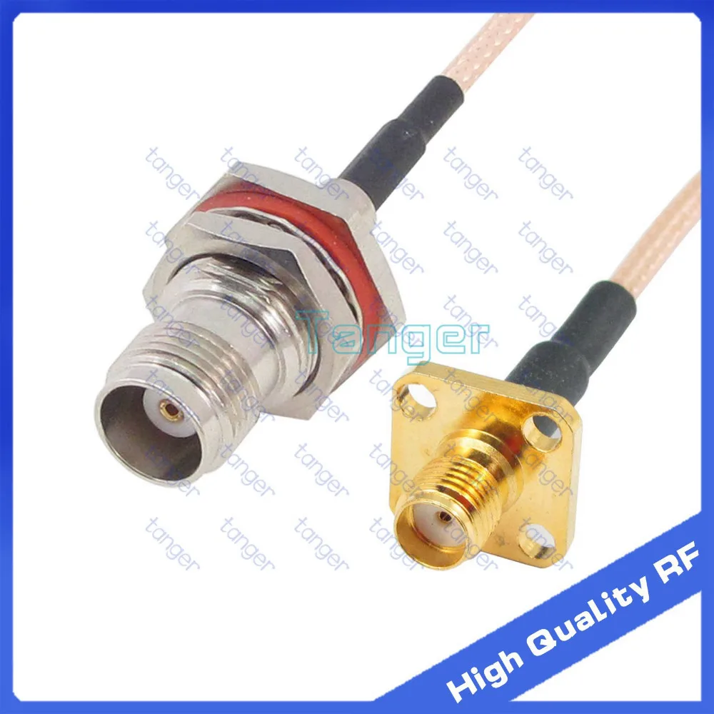 

6inch TNC female to SMA female 4hole panel with RG-316 RF Coaxial Pigtail Jumper cable 6" 15cm Tanger High Quality RF cables