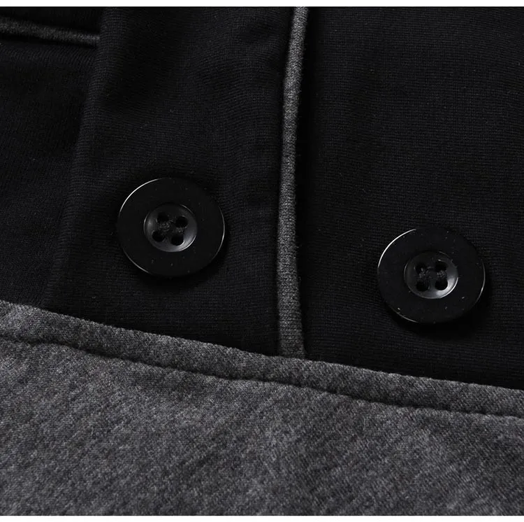 Новая весна и осень Мужская slim fit V шеи Длинные рукава футболка мужская одежда мода черный и темно-серый Основные хлопок футболки D140