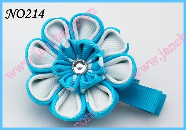 Новые 280 шт. " два слоя Kanzashi цветок заколки моды девушка Bow заколки