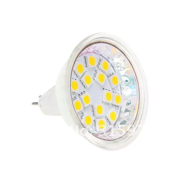 15Led MR16 пятна 5050 SMD AC/DC10-30V 12 V/24 V Широкий светодиодный светильник, Вольт белый теплый белый 20 шт./лот