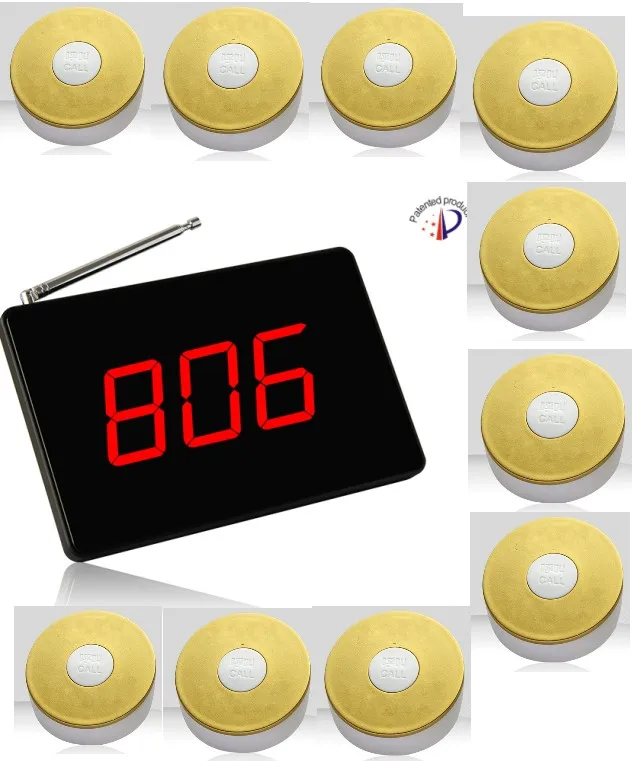 KTV Беспроводная система вызова бильярд беспроводные пейджеры 10 шт.