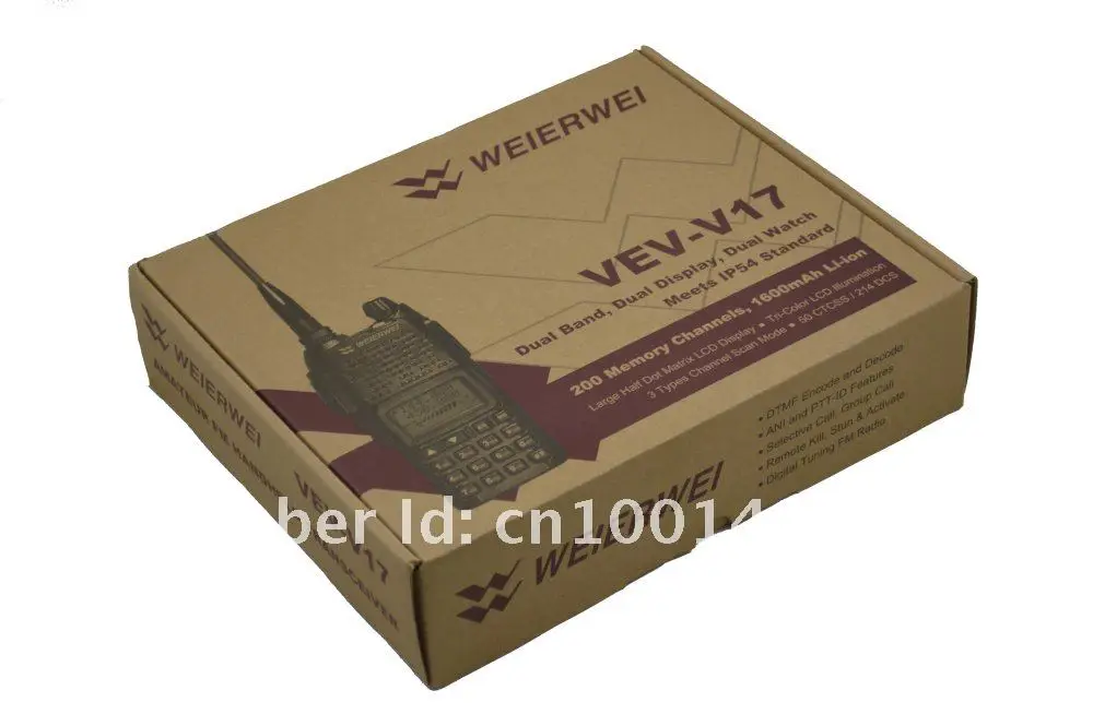 2012 Новое поступление высокое качество Weierwei vev-v17 Dual Band любительский FM Портативный Трансивер