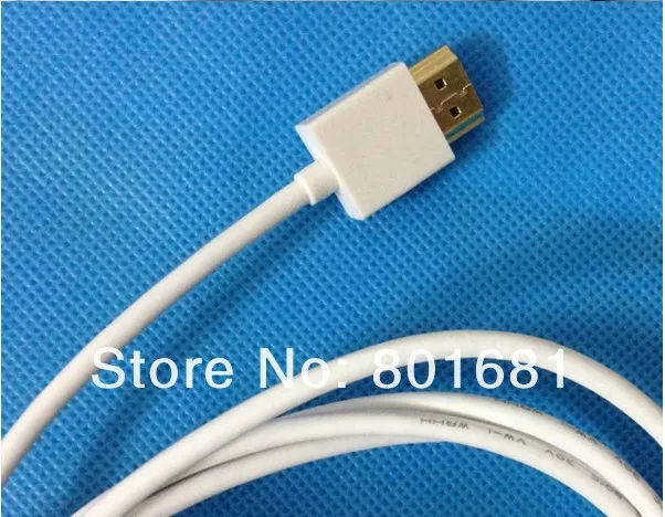 KUYIA Бесплатная доставка 20 шт./лот HDMI шнур cablelead белый Цвет 5ft 1.5 м позолоченные ультра тонкий высокая скорость 1080 P
