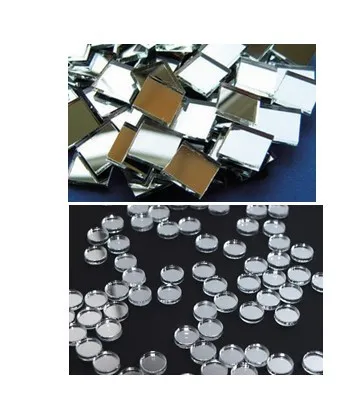 Горячая 500 шт Круглые добавить 500 шт квадратные 1,2 мм, 1 х 1 см Смешанные акриловые настенные зеркальные наклейки, 1000 шт в комплекте