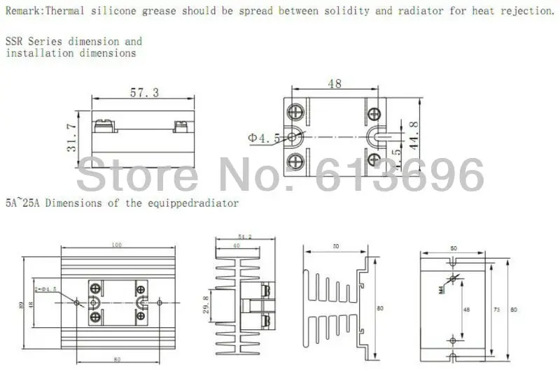 60DA SSR-60DA-H высокого напряжения переменного тока твердотельное реле SSR вход 3-32 В напряжение постоянного тока 90-480 В Однофазное реле