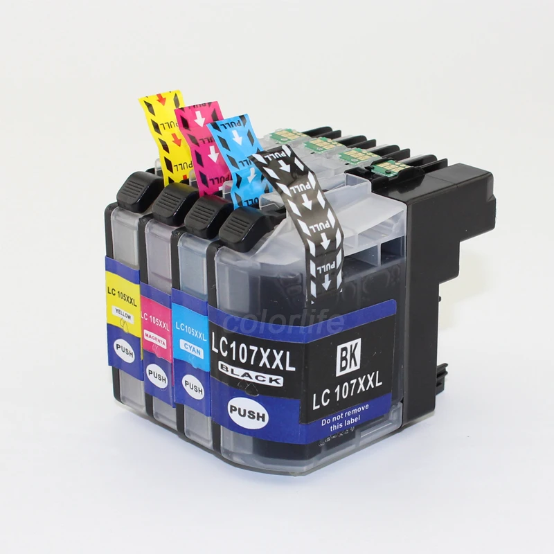 

XIMO 10 Pk LC107 BK LC105 XXL Ink Cartridge For MFC-J4710DW with CHIP