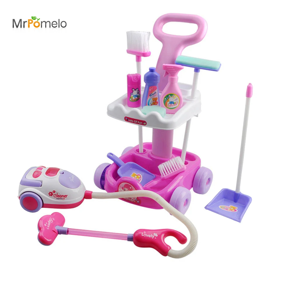 play and pretend cleaning trolley