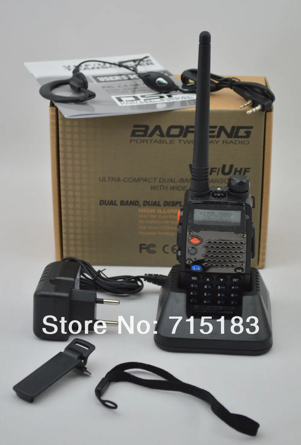 Baofeng uv-5rd 136-174 мГц (Rx/TX) и UHF400-520MHz (TX/RX) dual Band 5 Вт/1 Вт 128ch fm 65-108 мГц с бесплатной наушники двусторонней Радио