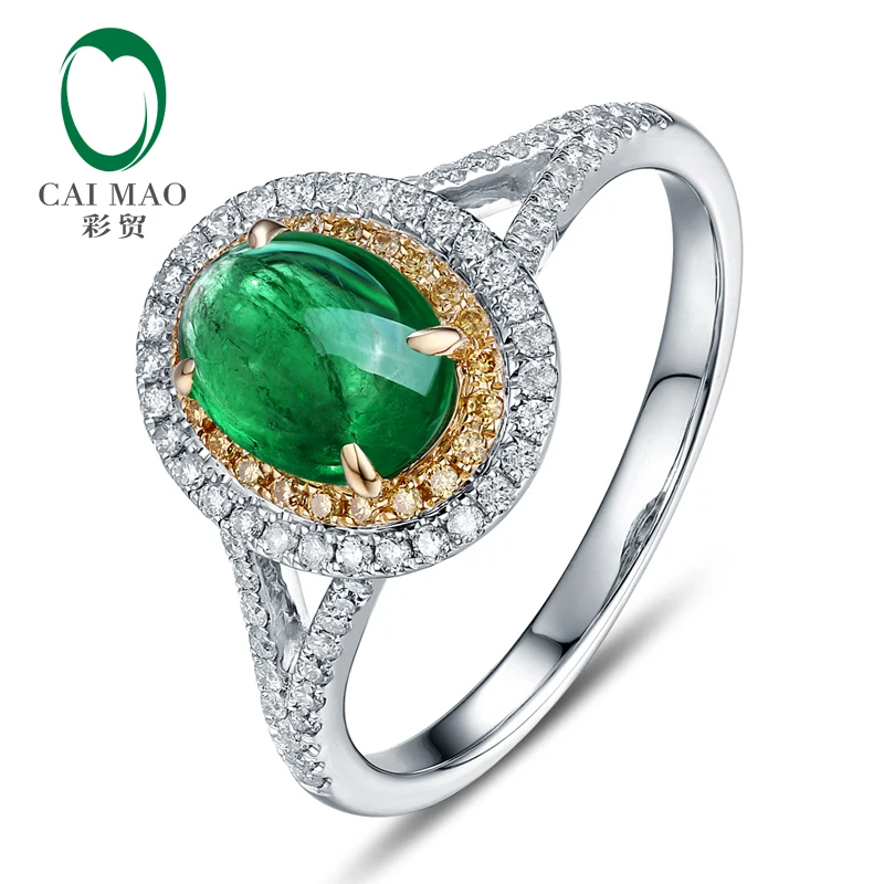 Кольцо из серебра 585 пробы с натуральным изумрудом | Украшения и аксессуары