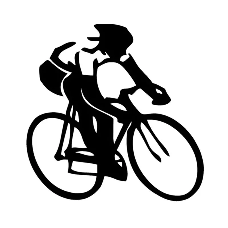 

13,5*13,5 см велосипедные спортивные Спортсмены Наклейка Высокое качество Винил Светоотражающая фотоблестящая Серебряная/черная фотосессия