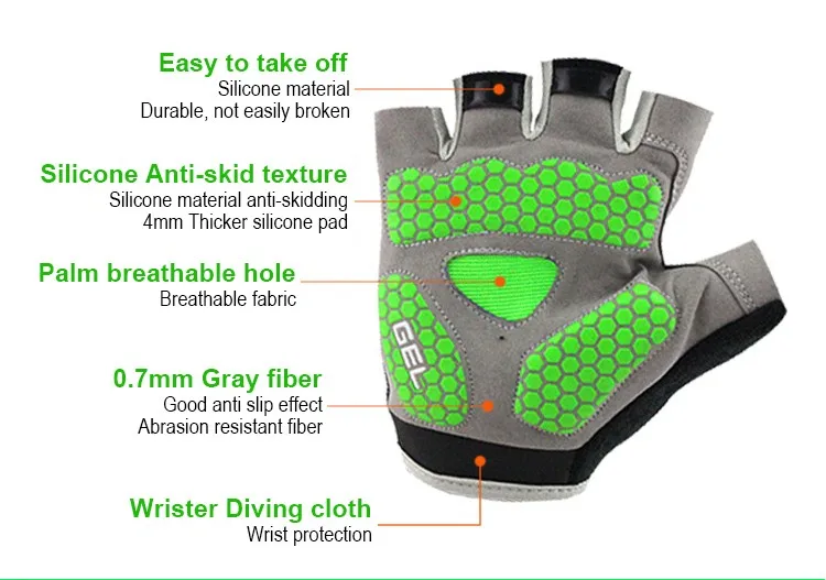 Гелевые перчатки для велоспорта/спортивные перчатки для горного велосипеда/дышащие велосипедные перчатки для гонок MTB для мужчин/женщин