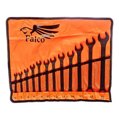 НАБОР ГАЕЧНЫХ КЛЮЧЕЙ "FALCO" 12 предметов(6, 7, 8, 9, 10, 11,12, 13, 14, 17, 19, 22 мм