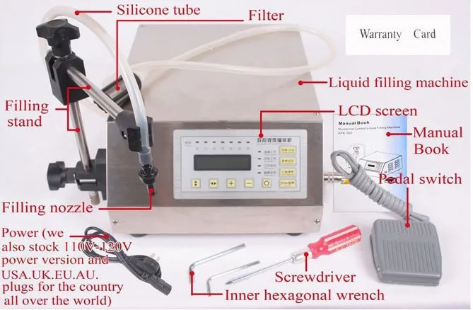 110 V числовая контрольная машина для упаковки жидкой продукции(3-3000 мл), жидкий наполнитель