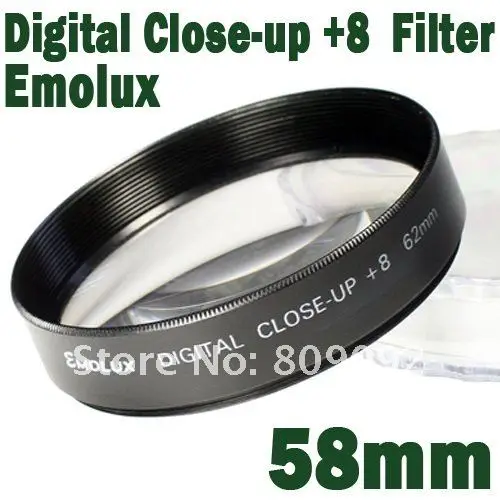Emolux 58 мм+ 8 крупным планом Камера эффект оптический Стекло фильтр объектива