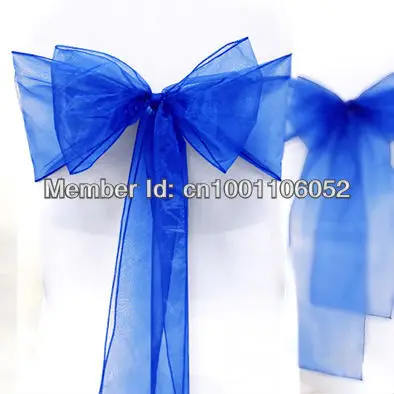 25 шт. серебро "(20 см) Ш х 108"(275 см) l Sheer органза Пояса Свадебная вечеринка Банкетный Председатель органза Sash Лук