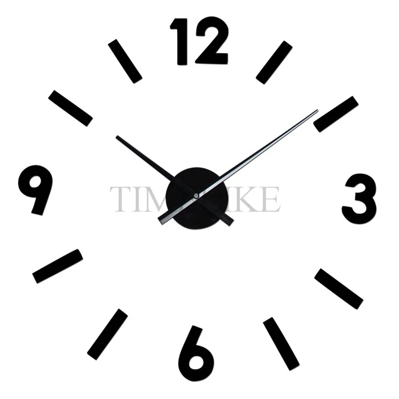 

Acrylic Metal Wal Clock DIY 3D Wall Stickers Quartz Clock Mechanism Living Room Art Watch Horloge Murale