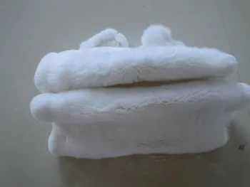 

Natural Rex Rabbit Fur Plates / Real White Rex Rabbit Fur Skins For Sale