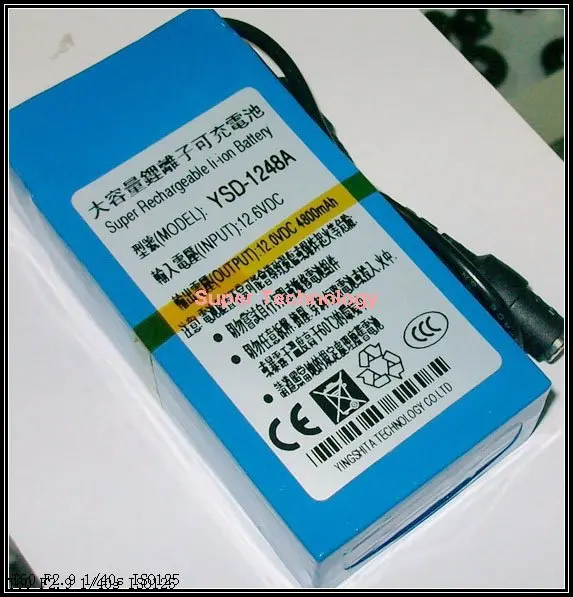 CE RoHS с switchand свет, емкость 4800 мАч DC 12 В литиевых батарей, smart Power Bank камеры видеонаблюдения батареи