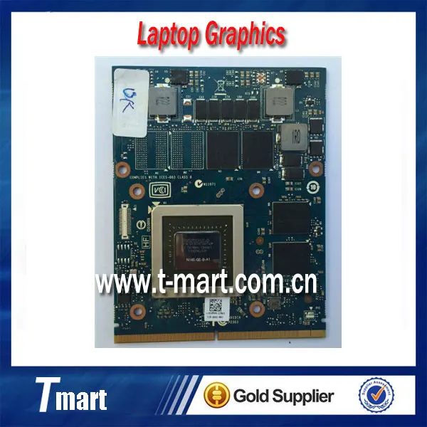 Original nVIDIA Geforce GTX 765M 2GB GDDR5 N14E-GE-B-A1 Graphics Video Card for DELL M17x R5 M18x R3 CN-09R3F5 9R3F5 CN-05YPW3