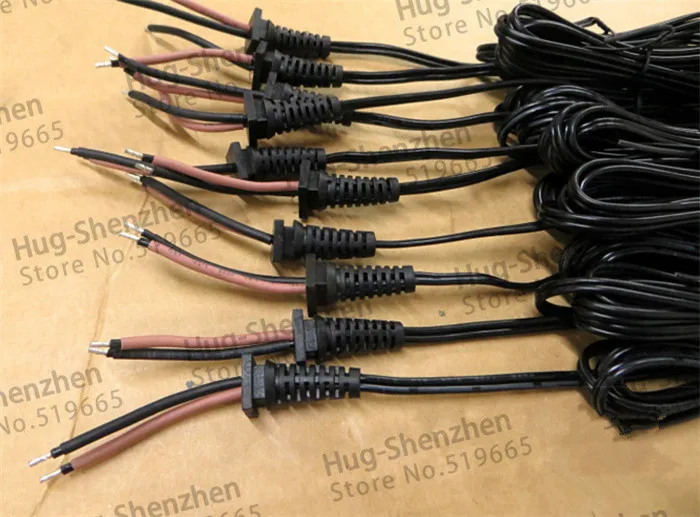 High quality 1.2M DC5.5*2.1 male 90degree connector cable for DC monitoring power cable-10pcs