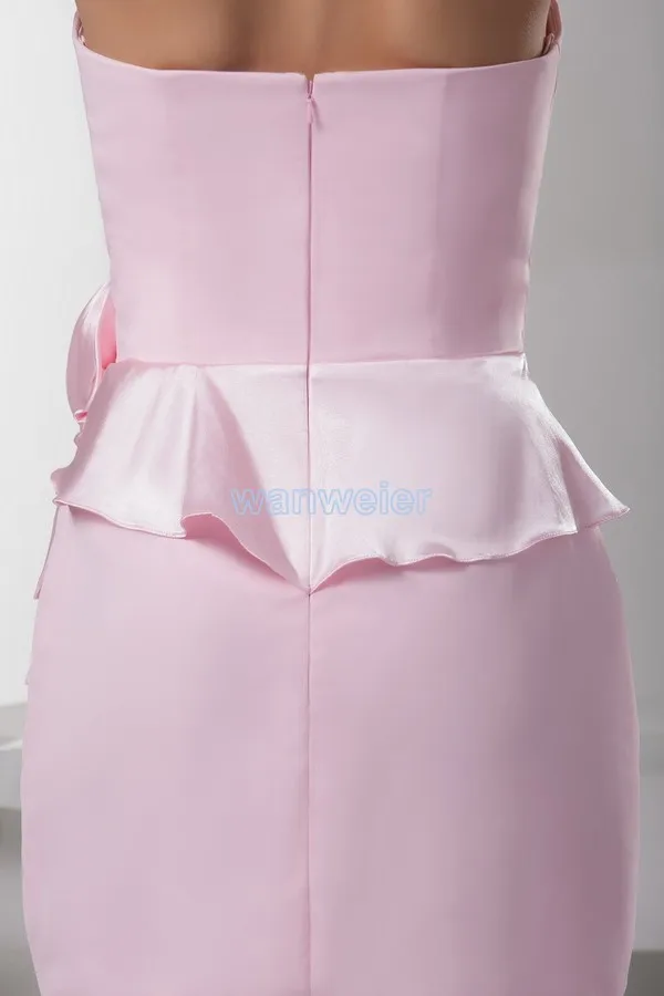 vestidos formales, новинка 2013, Лидер продаж, высококачественное дизайнерское короткое розовое платье подружки невесты с цветочным рисунком ручной работы