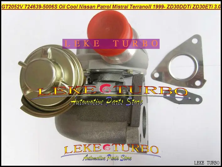 GT2052V 724639-5006S 705954-0015 wind cooled Oil Cooled Turbocharger Turbo For Nissan Patrol MISTRAL Terrano II 1999- ZD30DDTi ZD30ETi 3.0L (1)