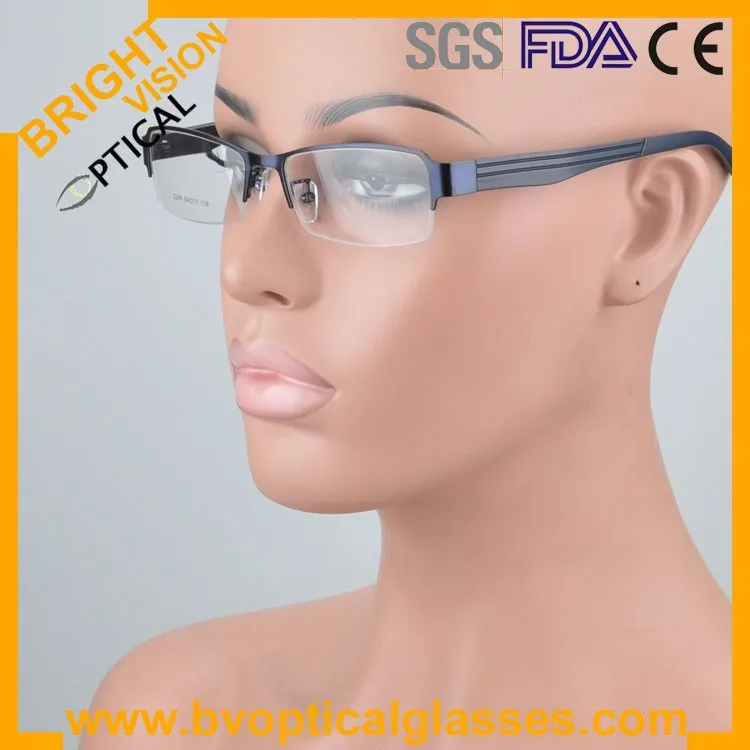 2299bluewear Factrory price half rim vintage optical frames eyewear glasses