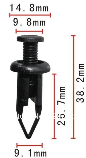 100 шт бампер крышка Push-type фиксатор для LS-400 90467-09093 авто пластик автомобильные заклепки
