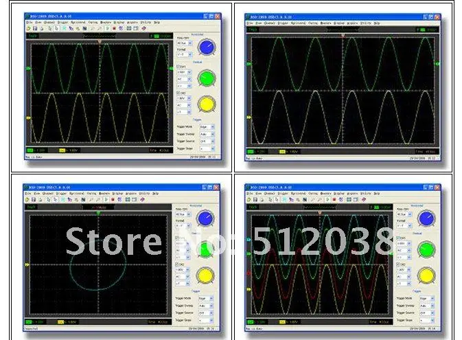 DSO 5200 USB для ПК цифровой запоминающий осциллограф 200 МГц 200 мс/с DSO-5200