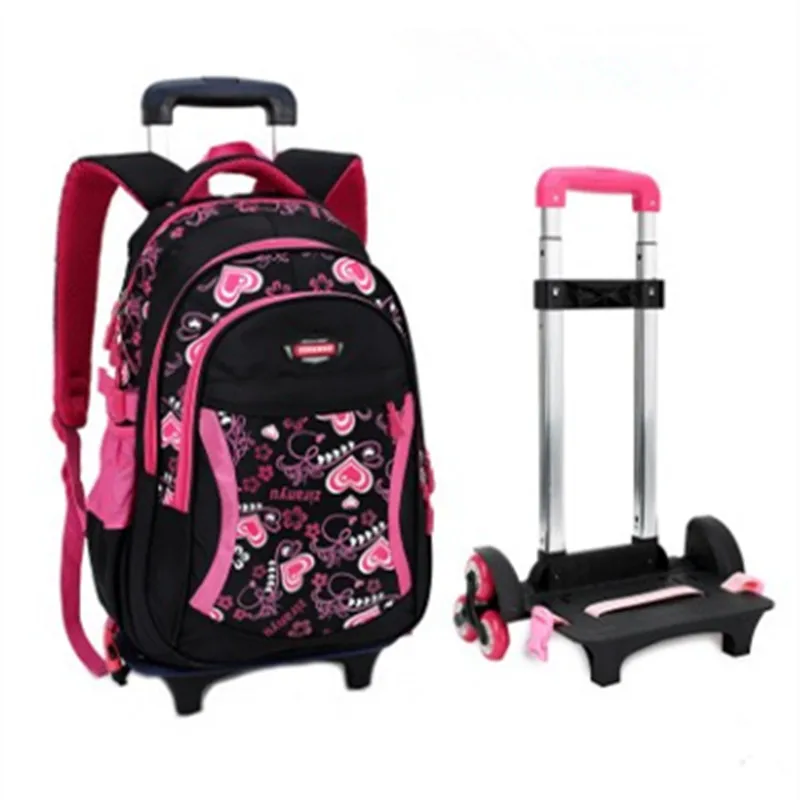 Letter Printing Girls Trolley School Bags Backpack Bag Three wheels for Boy Girls Primary School Satchel Children Travel Luggage Letter Printing Girls Trolley School Bags Backpack Bag Three wheels for Boy Girls Primary School Satchel Children Travel Luggage
