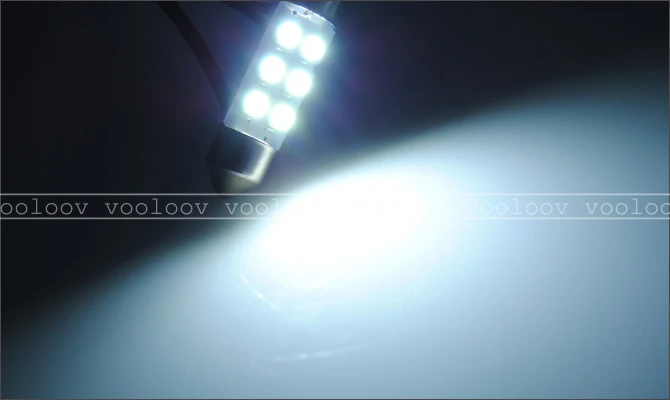 500 шт./лот гирлянда 1210/3528 6smd 6LED 6 SMD LED 31 мм 36 мм 39 мм 42 мм белый 3528 smd 6 светодиодных салона на крыше купол Географические карты лампочки