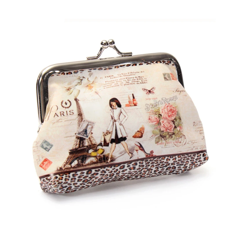 

200pcs/lot Women Cute Coin Purse Top Leather Character Small Wallet Girls Change Pocket Pouch Hasp Keys Bag