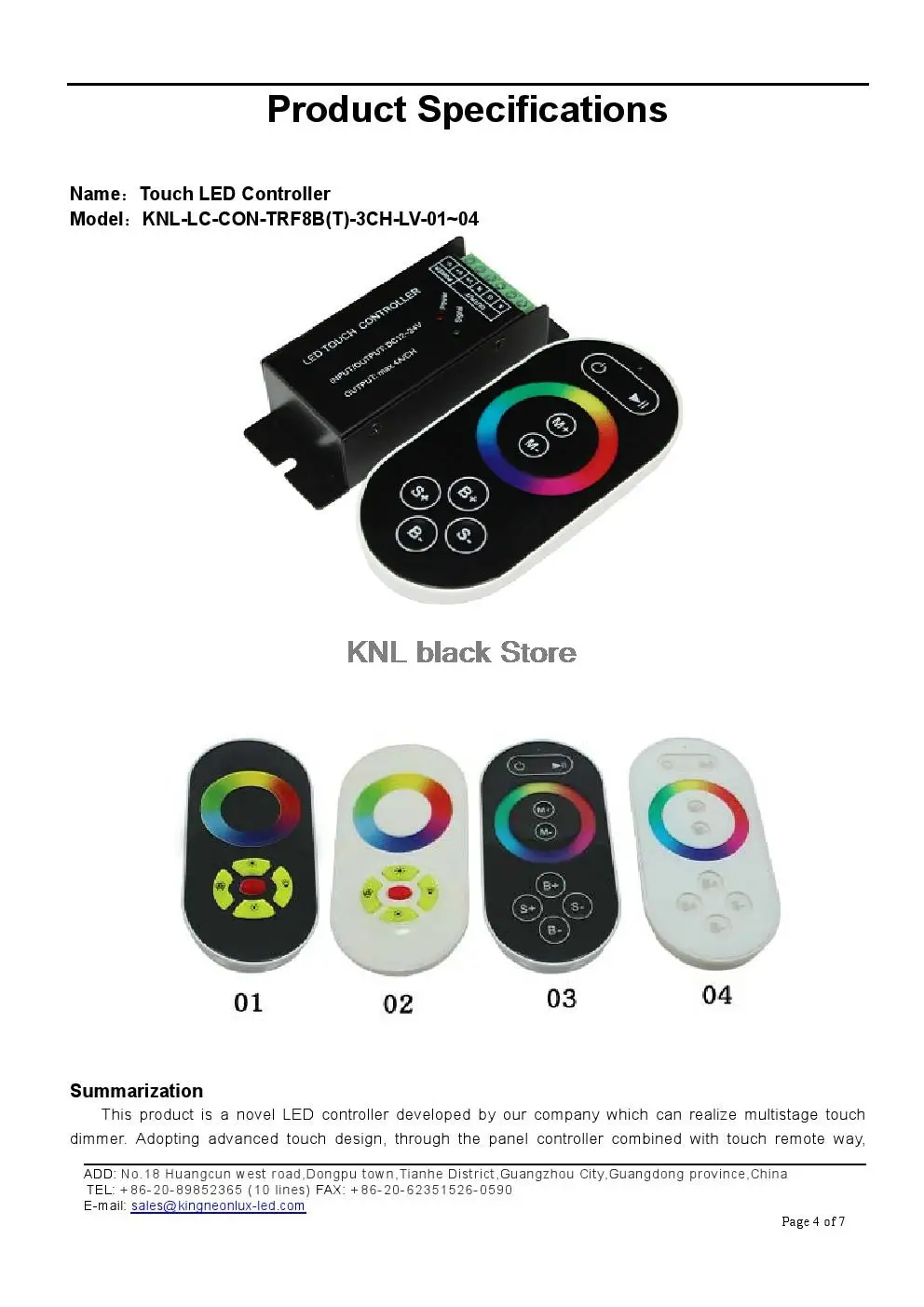DC12V-24V LED RGB контроллер с 8key сенсорным РФ Пульт дистанционного управления для Светодиодные полосы SMD5050/3528