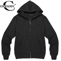 Coofandy куртка с капюшоном красный, серый, черный US размеры S, M, L, XL для мужчин Повседневное зима осень основные толстовка пальто