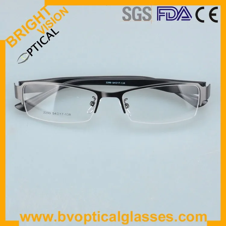 2299greyfold Factrory price half rim vintage optical frames eyewear glasses