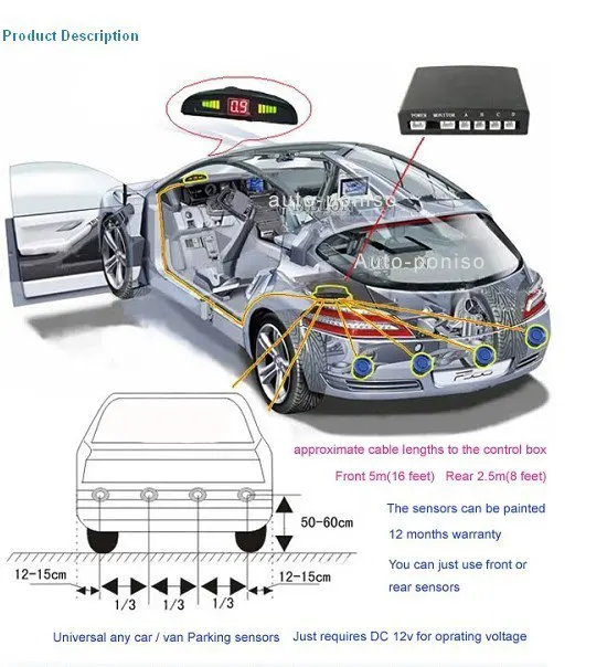 4 парковочных датчика PS-888-A(hp