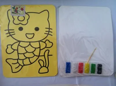 100pcs/lot DIY Color Sand art kits, kids party toys, Many degisns mixed_toyo, children outdoor toys