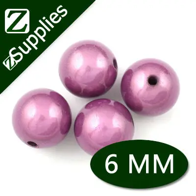 B06i117008-purple Круглый Чудо Бусины, 6 мм акрил перле Magique оптовая продажа для ювелирных изделий DIY