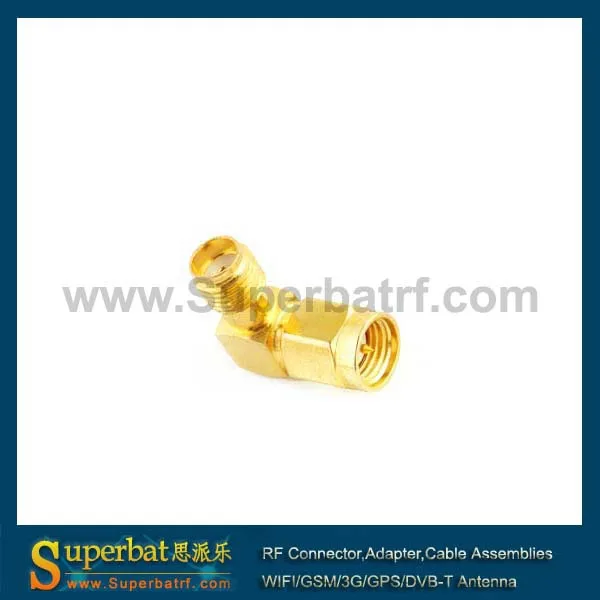 Superbat SMA адаптер SMA штекер SMA гнездо правый угол RF коаксиальный разъем