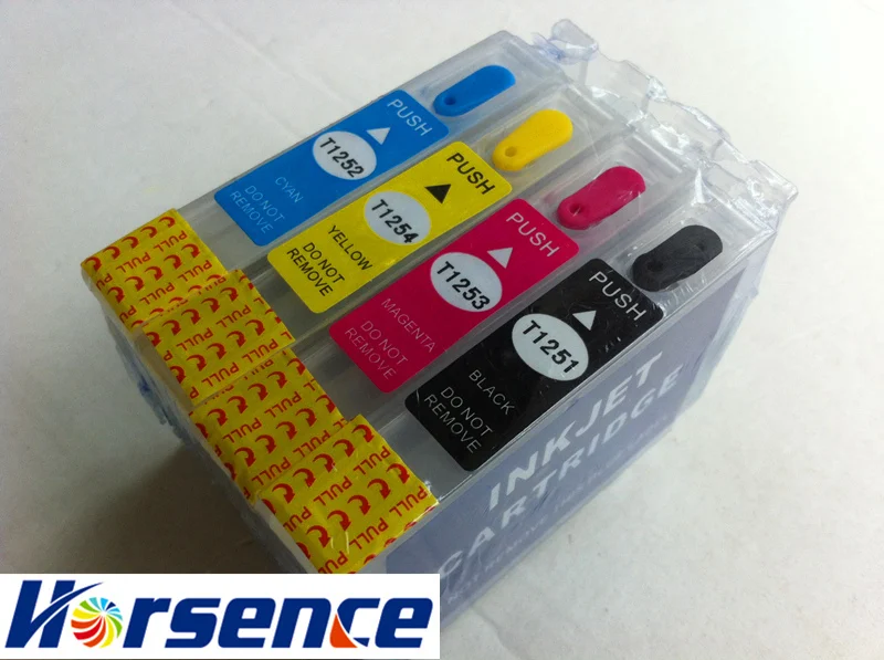 T125 Refillable патрон чернил для принтера Epson Stylus NX125 NX127 NX420 принтеры, T1251 T1252 T1253 T1254 многоразового