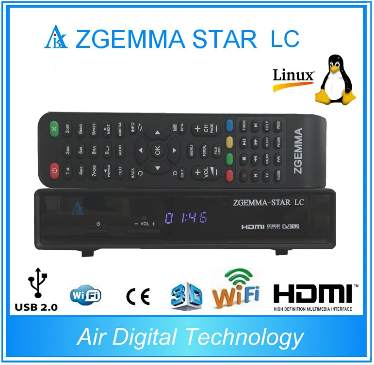 5 шт./лот 2019 Новый Zgemma star LC HD одиночный тюнер DVB-C Linux Enigma 2 цифровой спутниковый