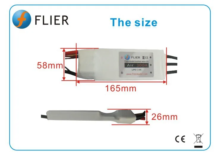 Flier 30 V/300A HV 8S ESC для бесщеточного двигателя для rc самолета