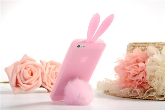 Bunny Rabbit Ears Plush Tail Case For iPhone (11)
