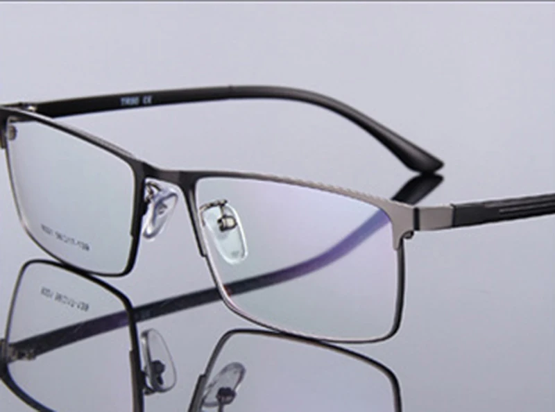 Ультралегкие очки для чтения, винтажные квадратные очки, прозрачные очки, оправа, мужские очки, компьютерные оптические очки для близорукости, мужские деловые очки - Цвет оправы: Gray