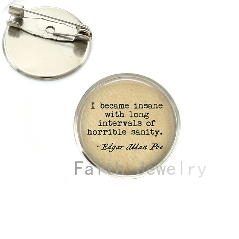 02 TAFREE Edgar Allan Poe, цитата книги и ворон, броши на булавке, Готическая модная брошь, Посеребренная, подарки ручной работы, ювелирные изделия NS145 - Окраска металла: 02